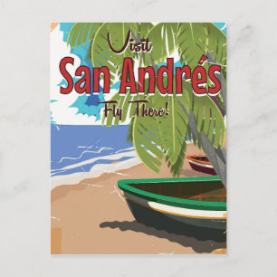 Carte Postale Affiche de voyage vintage de San Andrés