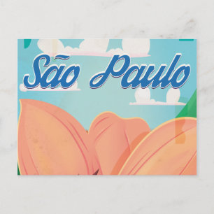 Carte Postale Affiche de voyage vintage de São Paulo