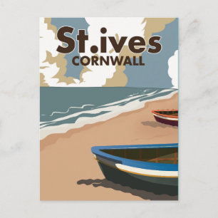 Carte Postale Affiche de voyage vintage de St.ives