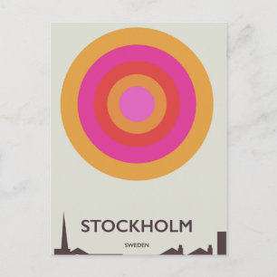 Carte Postale Affiche de voyage vintage de Stockholm, Suède.