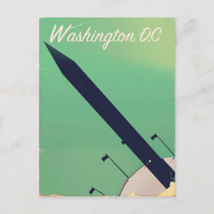 Carte Postale Affiche de voyage vintage de Washington D.C