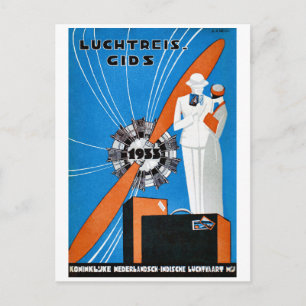 Carte Postale Affiche de voyage vintage des Indes néerlandaises