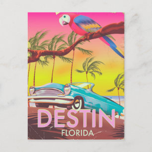 Carte Postale Affiche de voyage vintage Destin Floride États-Uni