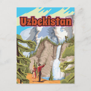 Carte Postale Affiche de voyage vintage d'Ouzbékistan