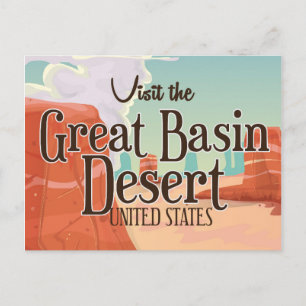 Carte Postale Affiche de voyage vintage du désert du Grand Bassi