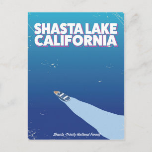 Carte Postale Affiche de voyage vintage du lac Shasta Californie