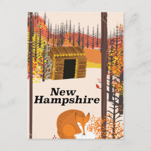 Carte Postale Affiche de voyage vintage du New Hampshire États-U