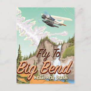Carte Postale Affiche de voyage vintage du parc national de Big