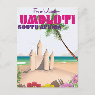Carte Postale Affiche de voyage vintage d'Umdloti Afrique du Sud