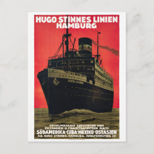 Carte Postale Affiche de voyage vintage en Allemagne restaurée 1