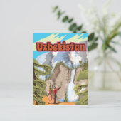 Carte Postale Affiche de voyage vintage en Ouzbékistan (Debout devant)