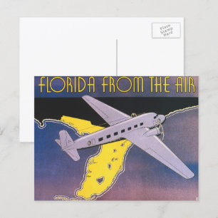 Carte Postale Affiche de voyage vintage, Floride vue du ciel Avi