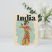 Carte Postale Affiche de voyage vintage Inde (Debout devant)