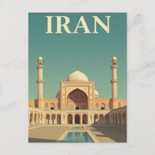 Carte Postale Affiche de voyage vintage Iran Art de mosquée