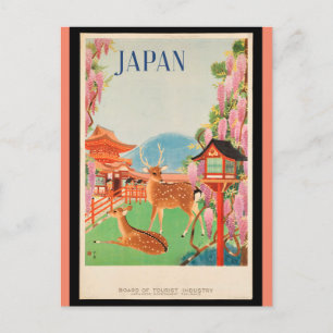 Carte Postale Affiche de voyage Vintage, Japon,