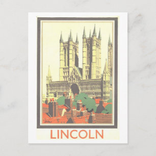 Carte Postale Affiche de voyage vintage Lincoln Angleterre