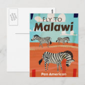 Carte Postale Affiche de voyage vintage Malawi (Devant / Derrière)