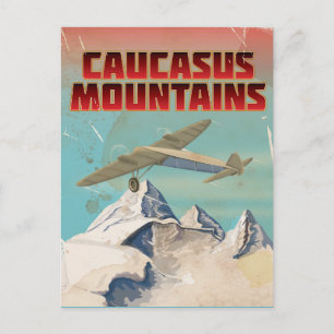 Carte Postale Affiche de voyage vintage montagnes du Caucase
