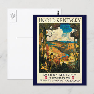 Carte Postale Affiche de voyage vintage NC Wyeth, Dans le vieux 