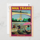 Carte Postale Affiche de voyage vintage Nha Trang (Devant / Derrière)