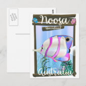 Carte Postale Affiche de voyage vintage Noosa Australia (Devant / Derrière)