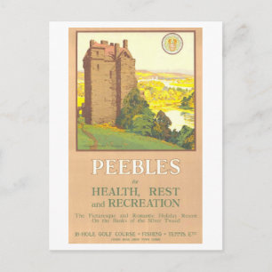 Carte Postale Affiche de voyage vintage Peebles Écosse