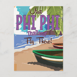 Carte Postale Affiche de voyage vintage Phi Phi Thaïlande