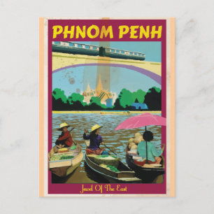 Carte Postale Affiche de voyage vintage Phnom Penh