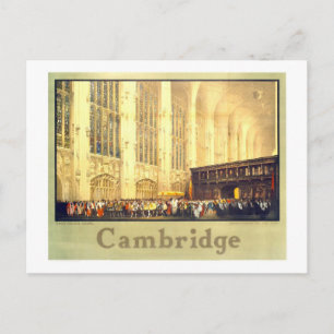 Carte Postale Affiche de voyage vintage pour Cambridge Angleterr