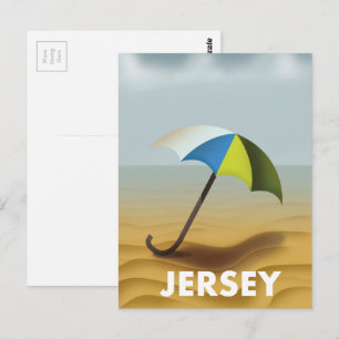 Carte Postale Affiche de voyage vintage pour Jersey.