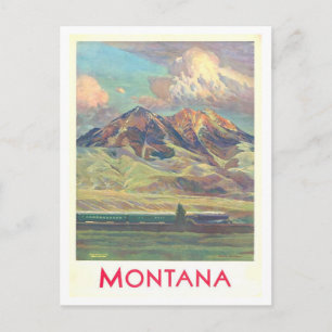 Carte Postale Affiche de voyage vintage pour le Montana