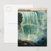 Carte Postale Affiche de voyage vintage pour les chutes du Niaga (Devant / Derrière)