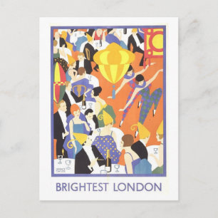 Carte Postale Affiche de voyage vintage pour Londres