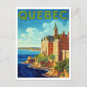 Carte Postale Affiche de voyage vintage Québec - Château Fronten