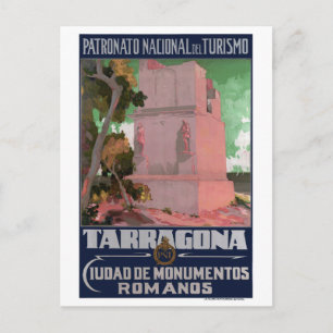 Carte Postale Affiche de voyage vintage restaurée Tarragona Espa