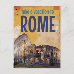 Carte Postale Affiche de voyage vintage Rome