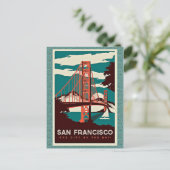 Carte Postale Affiche de voyage vintage San Francisco (Debout devant)