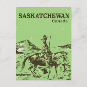 Carte Postale Affiche de voyage vintage Saskatchewan Canada