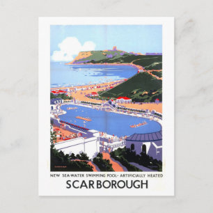 Carte Postale Affiche de voyage vintage Scarborough Angleterre