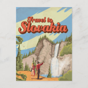 Carte Postale Affiche de voyage vintage Slovaquie