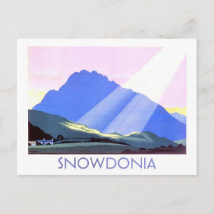 Carte Postale Affiche de voyage vintage Snowdonia Pays de Galles