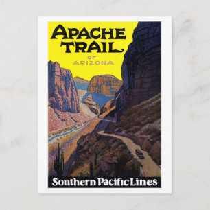 Carte Postale Affiche de voyage vintage USA Apache Trail restaur