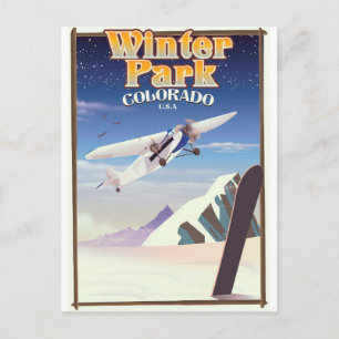 Carte Postale Affiche de voyage vintage Winter Park colorado