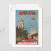 Carte Postale Affiche des expositions en Californie #1 (Devant / Derrière)