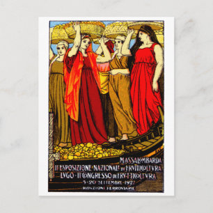 Carte Postale Affiche des producteurs de fruits italiens 1927