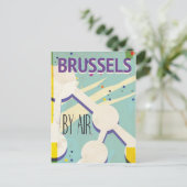 Carte Postale Affiche des vacances Vintages à Bruxelles (Debout devant)