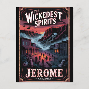 Carte Postale Affiche d'horreur de la ville fantôme hantée de Je