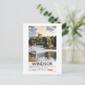 Carte Postale Affiche du château de Windsor sur les chemins de f (Debout devant)