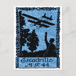 Carte Postale Affiche du service aérien français de la Première