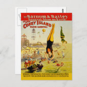Carte Postale Affiche du spectacle de rue de Coney Island (Devant / Derrière)